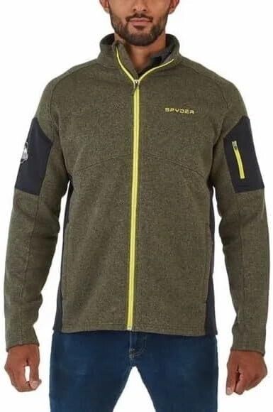 Spyder Men's Empire Full Zip Jacket, Green, Large